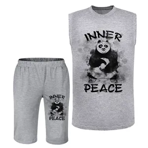 ست تاپ و شلوارک مردانه مدل پاندا A244