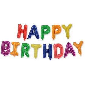 بادکنک فویلی مدل هپی برت دی کد I23V مجموعه 13 عددی