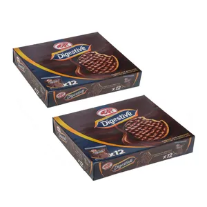 بیسکویت دایجستیو شکلاتی تک نفره جمانه 2 بسته 12 عددی