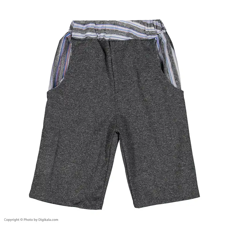 ست تی شرت و شلوارک پسرانه مدل پسر کلاه دار کد 3451