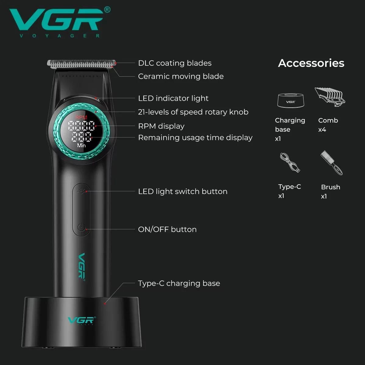 ماشین اصلاح موی سر وی جی ار مدل V-001 -  - 2