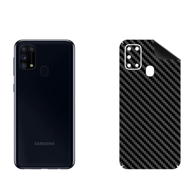 برچسب پوششی بستور مدل BT-Fiber طرح فیبر کربن مناسب برای گوشی موبایل سامسونگ Galaxy M31