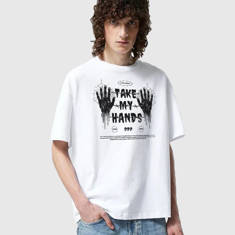 تی شرت آستین کوتاه مردانه مدل take my hands z540