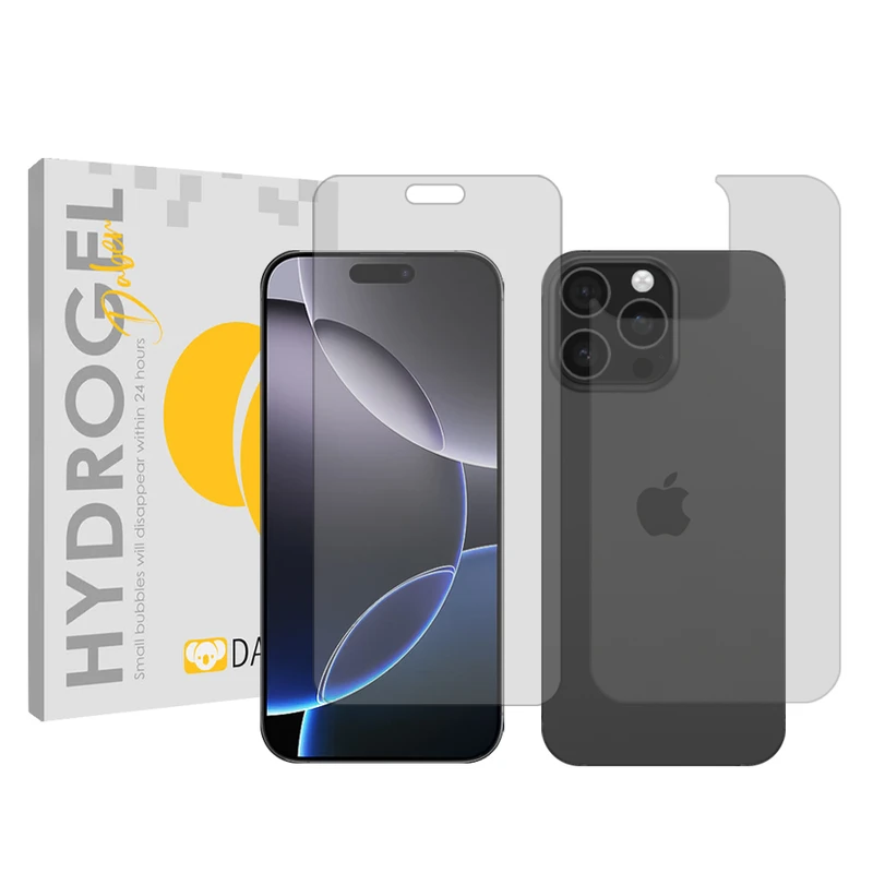 محافظ صفحه نمایش شفاف دبن مدل Tough مناسب برای گوشی موبایل اپل iPhone 16 Pro به همراه محافظ پشت گوشی