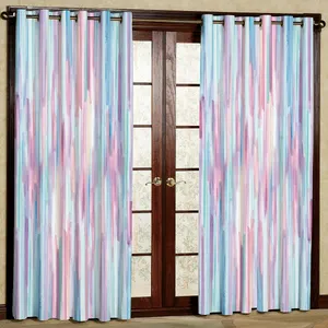 پرده مدل رنگی رنگی  هازان پانچی کد 1055a سایز 140x200 سانتی متر