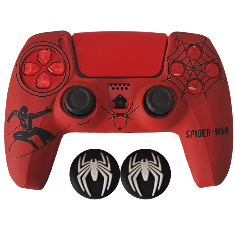 محافظ دسته بازی پلی استیشن 5 مدل Spiderman PS5439 به همراه روکش آنالوگ