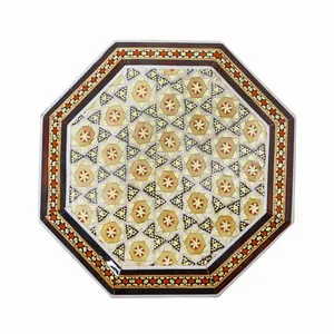 جعبه جواهرات خاتم کاری صنایع دستی فاخر مدل النگویی کد Octagon10p10