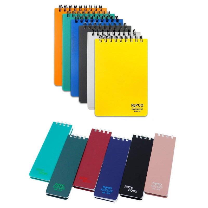 دفتر یادداشت ۱۰۰ برگ پاپکو مدل ۶۱۶ به همراه دفتر یادداشت بسته ۱۲ عددی