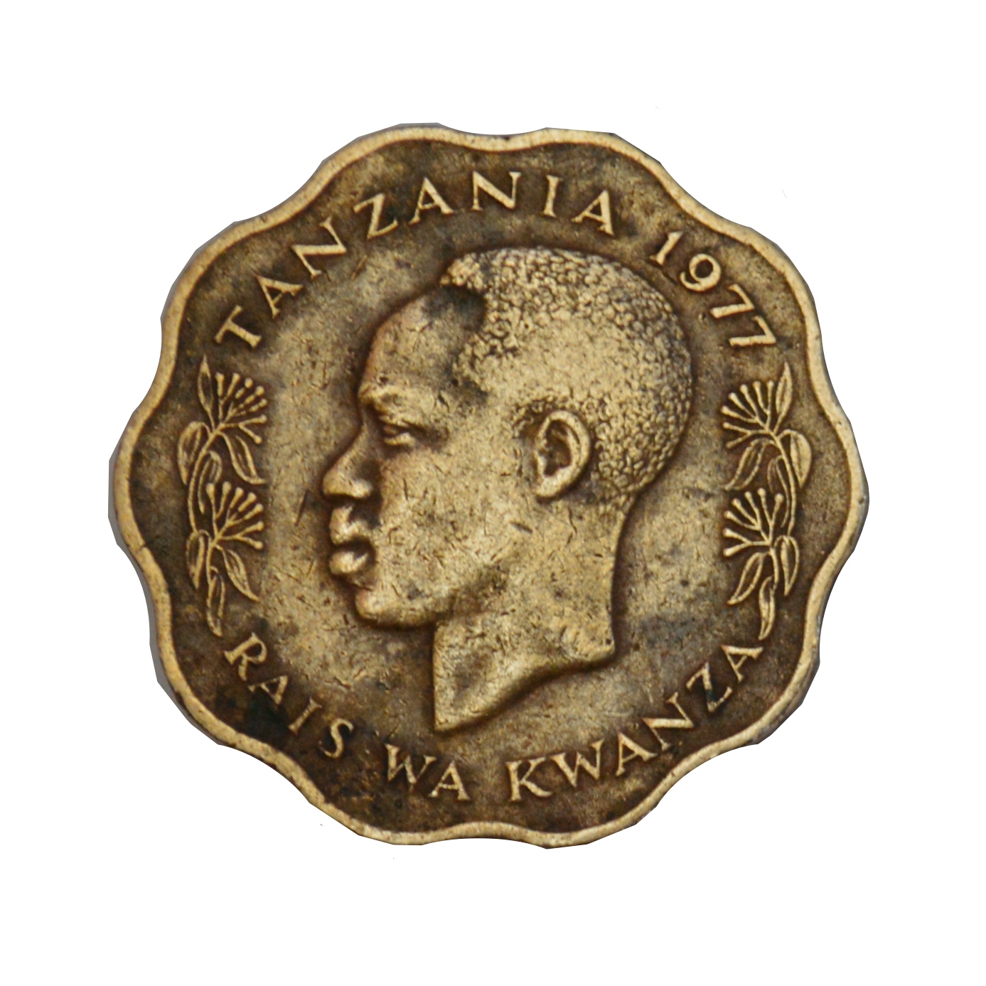 سکه تزیینی طرح کشور تانزانیا مدل 10 سنتی 1977 میلادی