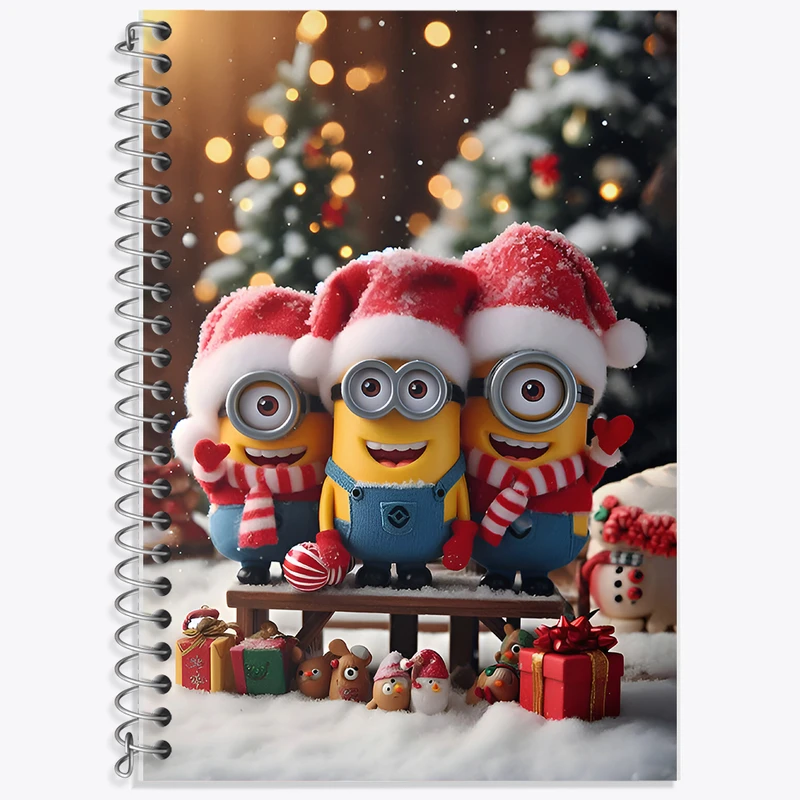 دفتر زبان 50 برگ خندالو مدل سه خط طرح مینیون ها (Minions) کد F8082