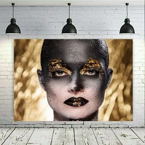تابلو بوم طرح آرایشگاه زنانه مدل چهره سیاه کد SDB2050