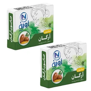 صابون شستشو آوین گوهر مدل آرگان وزن 75 گرم بسته 2 عددی