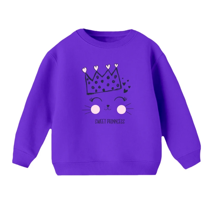 سویشرت بچگانه مدل گربه و تاج 