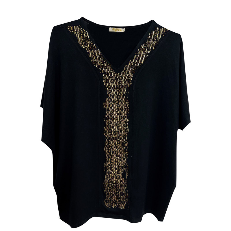 بلوز آستین کوتاه زنانه ایسکرا مدل هفت پلنگی