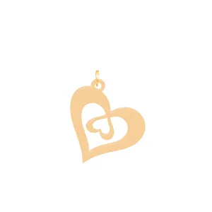 آویز گردنبند طلا 18 عیار زنانه باراد زر مدل قلبی BZ93