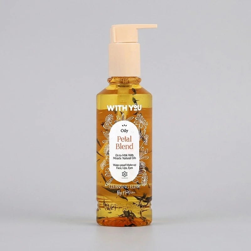 روغن پاک‌کننده آرایش صورت ویت یو مدل  Petal Blend  مناسب برای انواع پوست حجم 200 میلی‌لیتر