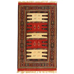 گلیم دستبافت دو متری کد 990754