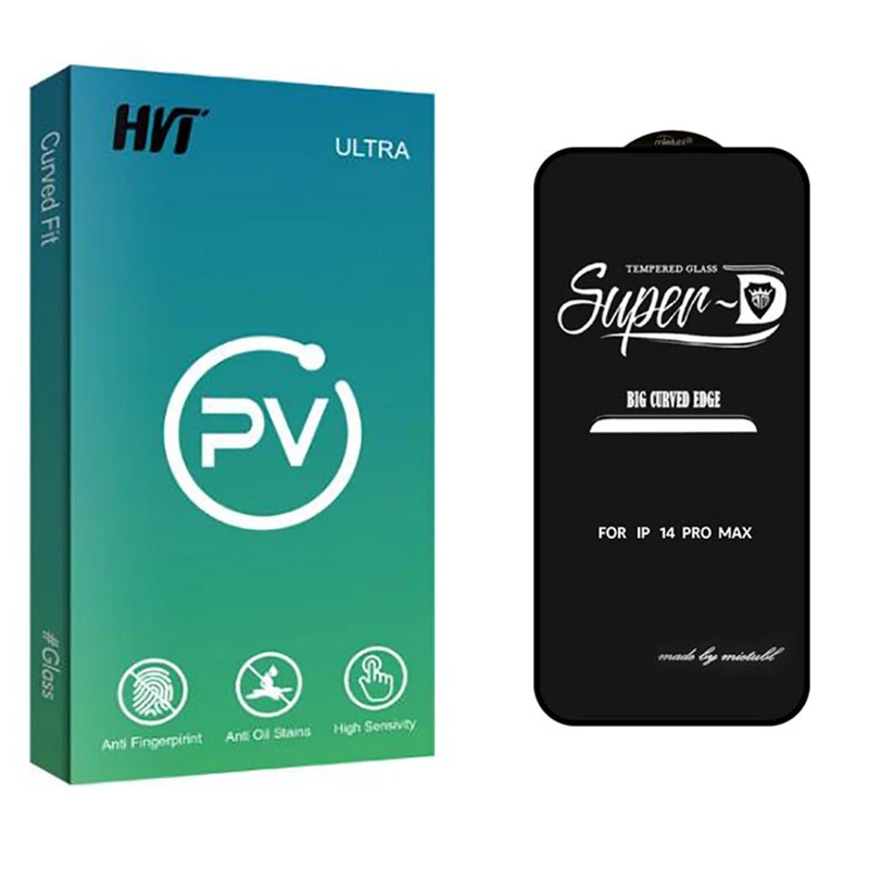  محافظ صفحه نمایش شیشه ای اچ وی تی مدل PV Super-D مناسب برای گوشی موبایل اپل iPhone 14promax