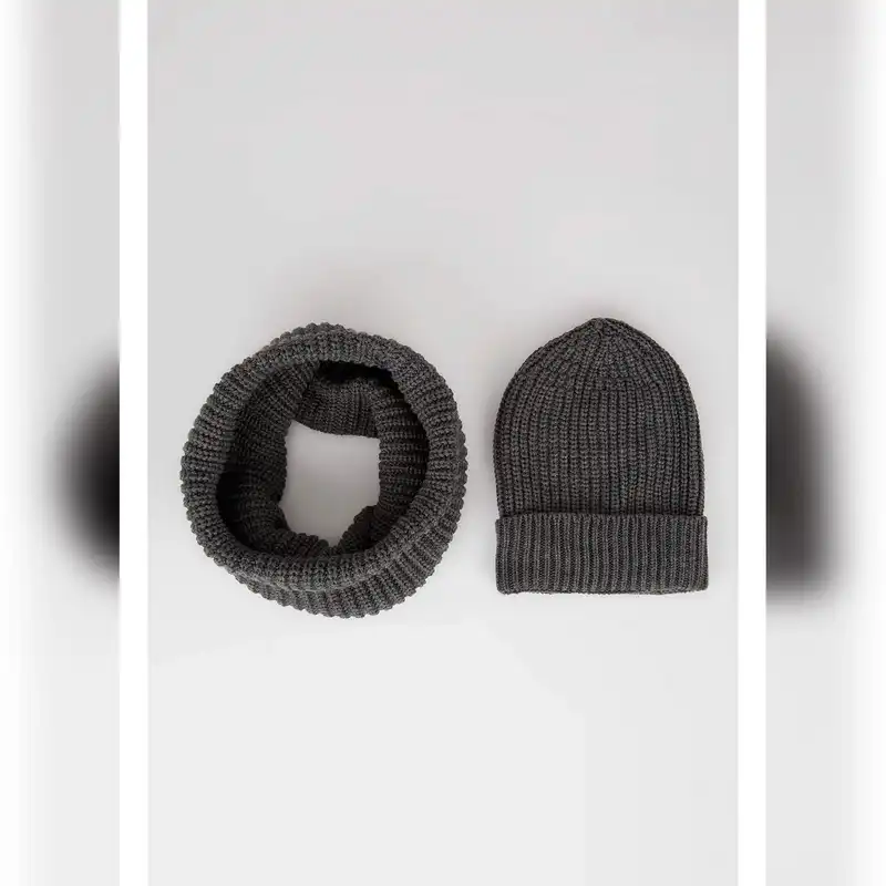 ست کلاه و شال گردن بافتنی دفکتو مدل DF59