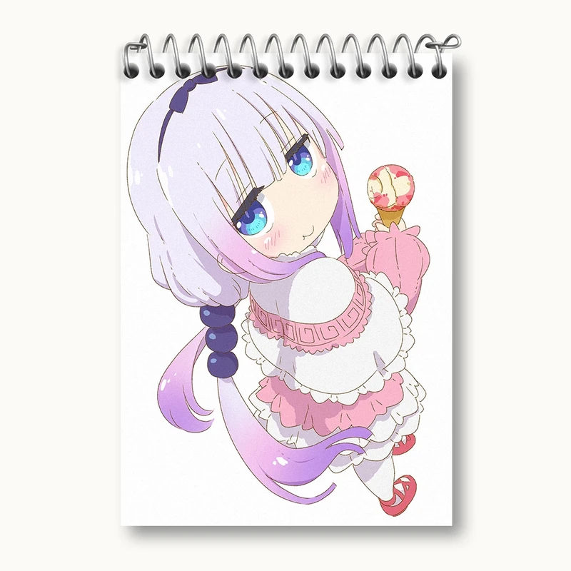 دفتر یادداشت 50 برگ خندالو مدل کانا انیمه اژدهای خدمتکار کوبایاشی کد 36337