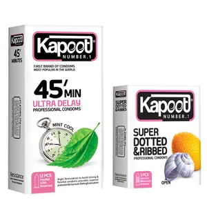 کاندوم کاپوت مدل 45 Minutes بسته 12 عددی به همراه کاندوم کاپوت مدل Super Dotted And Ribbed بسته 3 عددی