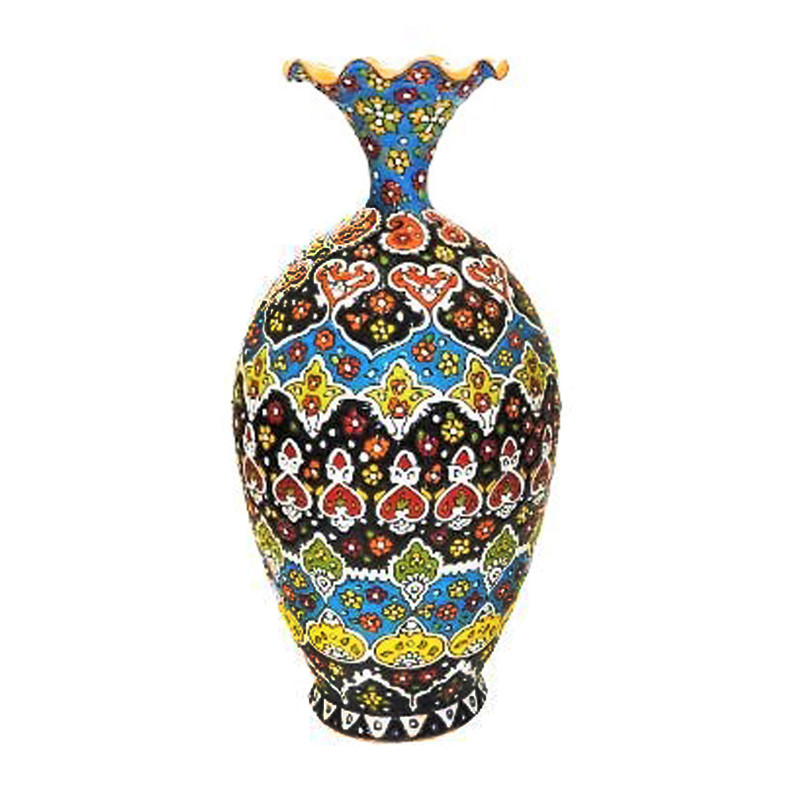 گلدان میناکاری سفالی مدل min5