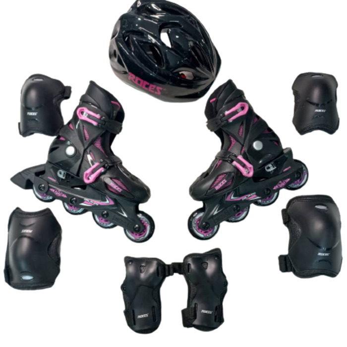 اسکیت کفشی روسز مدل orlando 30_35 به همراه کلاه و ست ایمنی