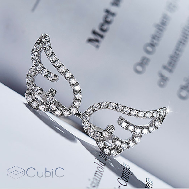 انگشتر نقره زنانه کوبیک مدل QR-6102-14