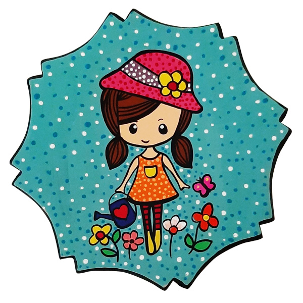 بشقاب دیوار کوب سفالی طرح کودکانه کد H15