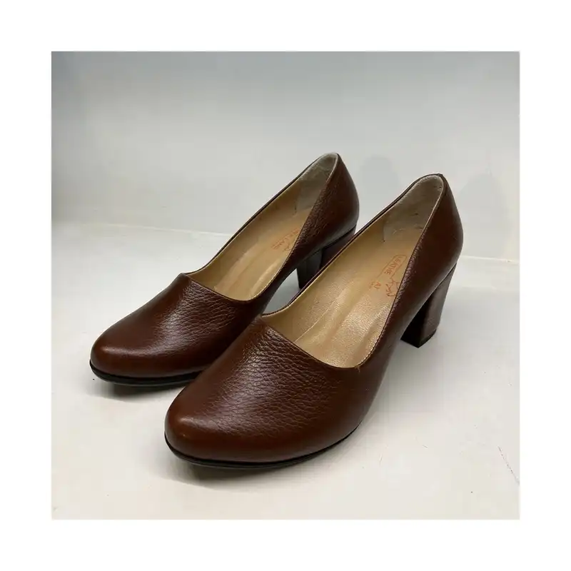 کفش زنانه سرزمین چرم کد 1394 رنگ قهوه ای