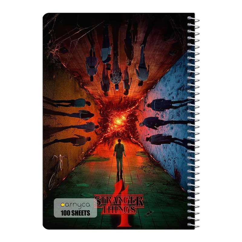 دفتر شطرنجی 100 برگ سیمی کارنیکا طرح چیزهای عجیب Stranger Things کد 43851