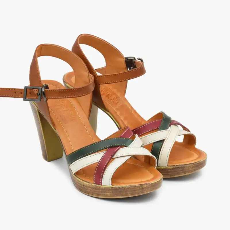 صندل زنانه چرم تهران مدل E28S