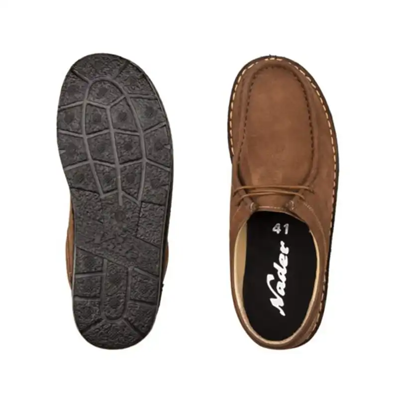 کفش طبی مردانه مدل نادر مدل کیفی کد 113 نبوک رنگ شتری