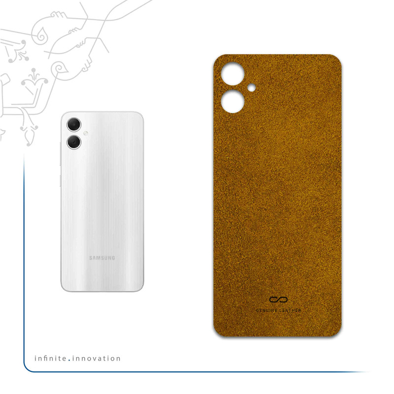 برچسب پوششی ماهوت مدل Brown-Chamois-Leather مناسب برای گوشی موبایل سامسونگ Galaxy A05