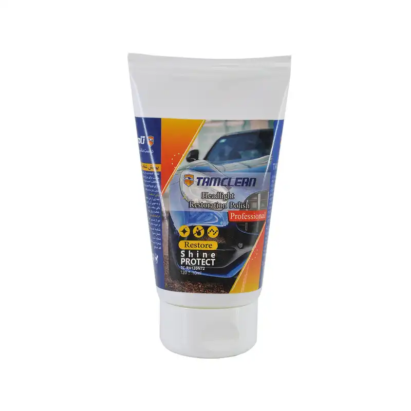 پولیش شفاف کننده چراغ خودرو تام کلین مدل TC-RH120N72 حجم 120 میلی لیتر