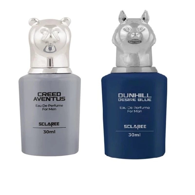 عطر جیبی مردانه اسکلاره مدل دانهیل بلو با رایحه خنک حجم 30 میلی‌لیتر به همراه عطر جیبی مردانه اسکلاره مدل کرید اونتوس با رایحه گرم حجم 30 میلی‌لیتر