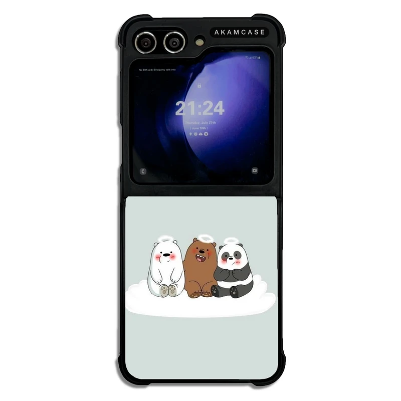 کاور آکام مدل AMCWSGZFLIP5-BARE BEAR15 مناسب برای گوشی موبایل سامسونگ Galaxy Z Flip 5