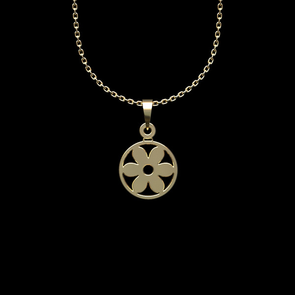 گردنبند طلا 18 عیار زنانه مدوپد مدل دایره کد II2-1-1058