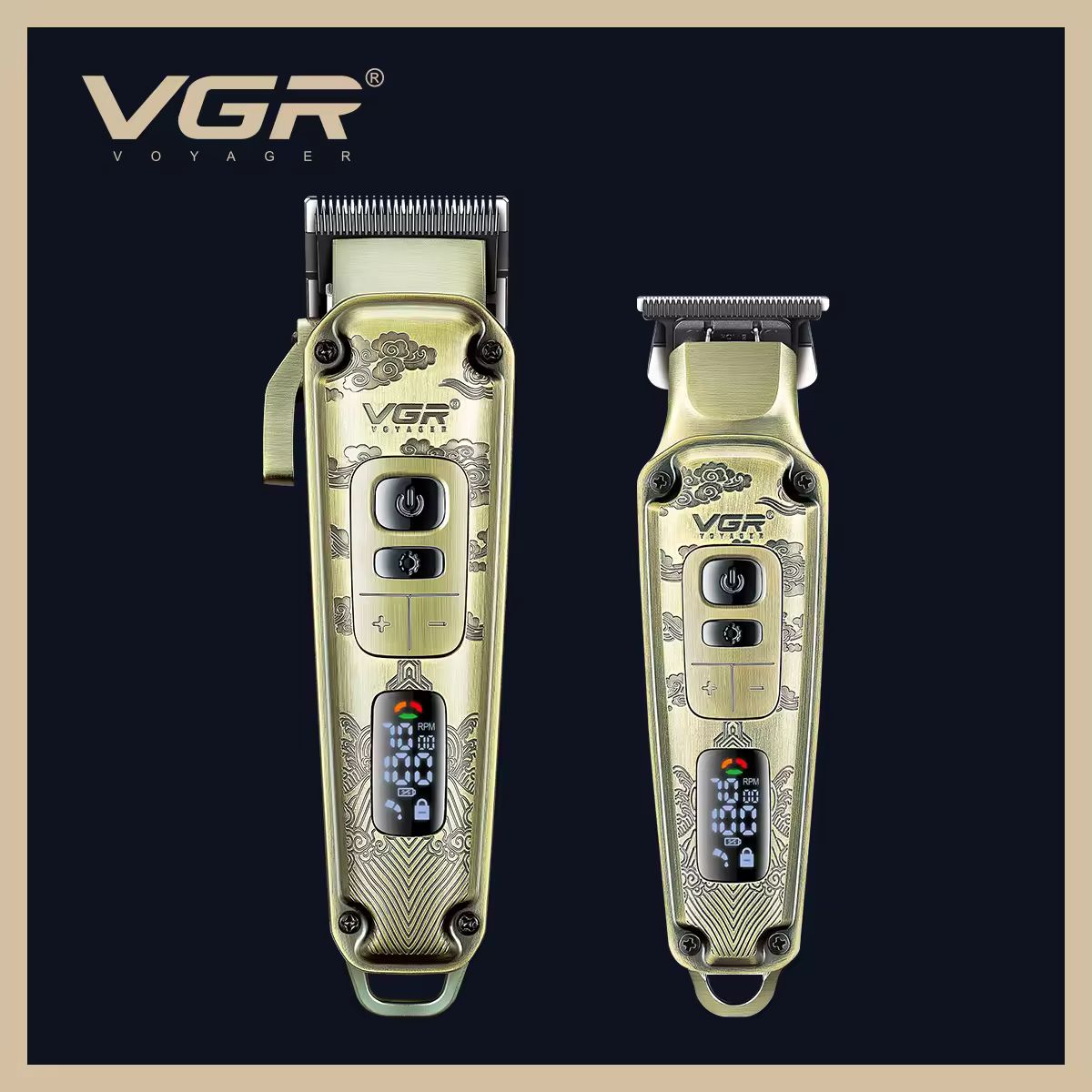 ماشین اصلاح موی سر و صورت وی جی ار مدل V-643+5Vadapter مجموعه دو عددی -  - 3