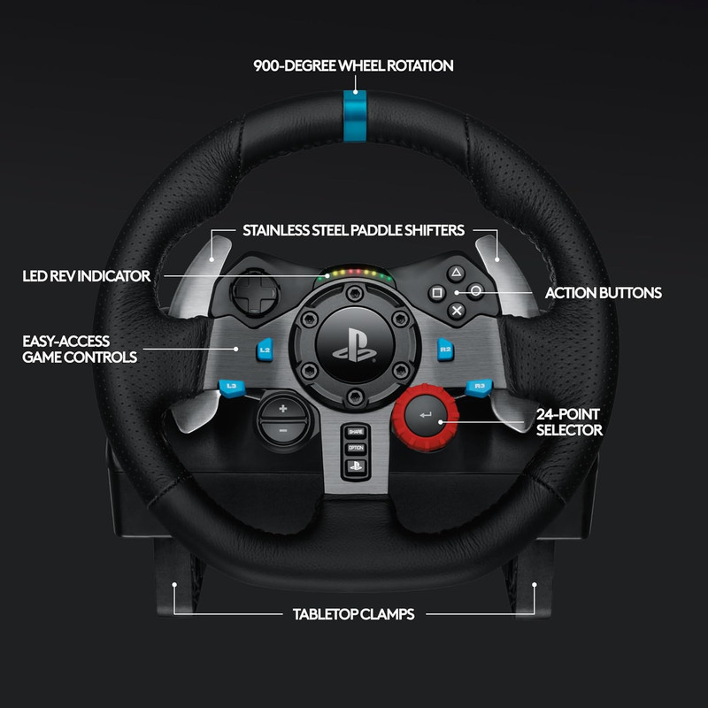 فرمان بازی لاجی مدل G29 Driving Force مخصوص PS4/PC