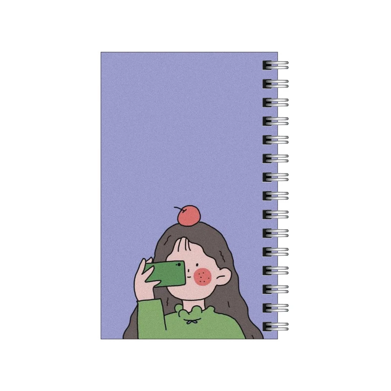 دفترچه یادداشت مدل to do list طرح دختر عکاس و سیب کد 0387305