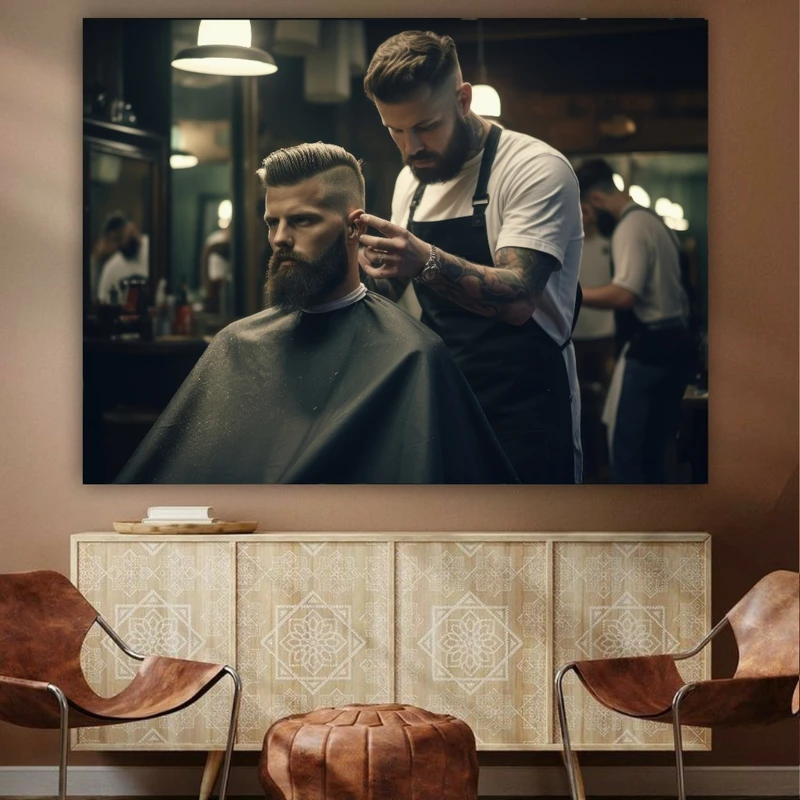 پوستر مدل آرایشگاه مردانه1 کد BK2140
