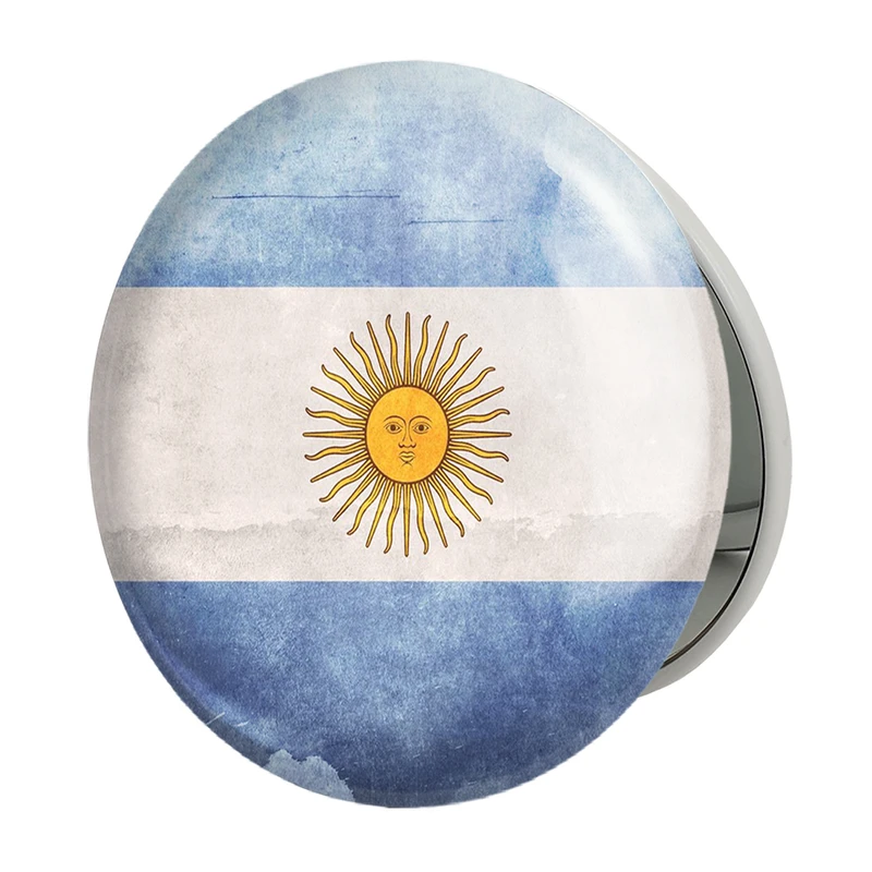 آینه جیبی خندالو طرح پرچم آرژانتین مدل تاشو کد 20453 