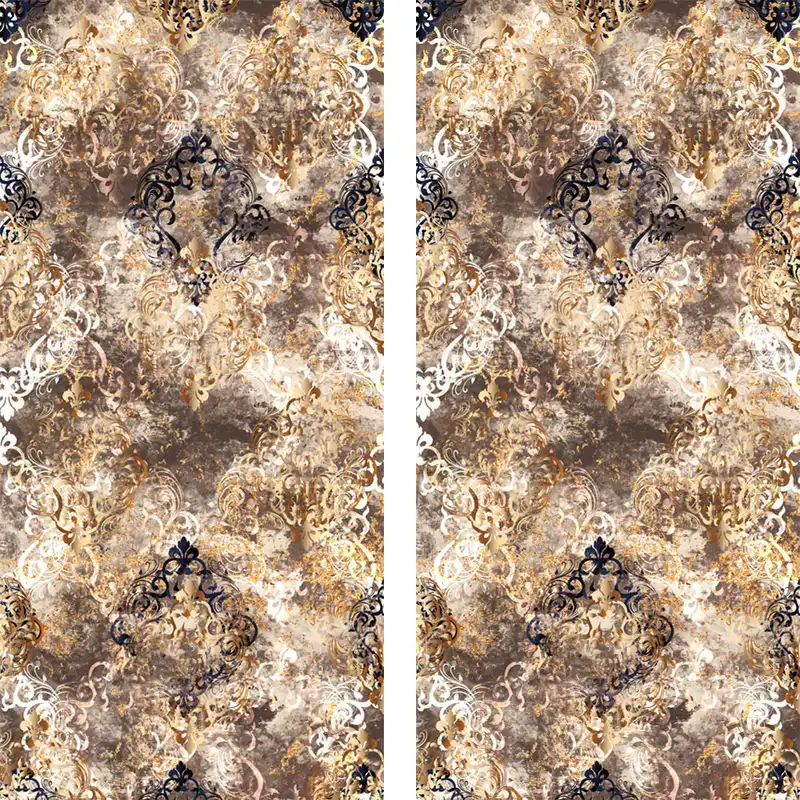 پرده مدل هازان چاپی طرح پتینه کد 3261 سایز 140x280 سانتی متر