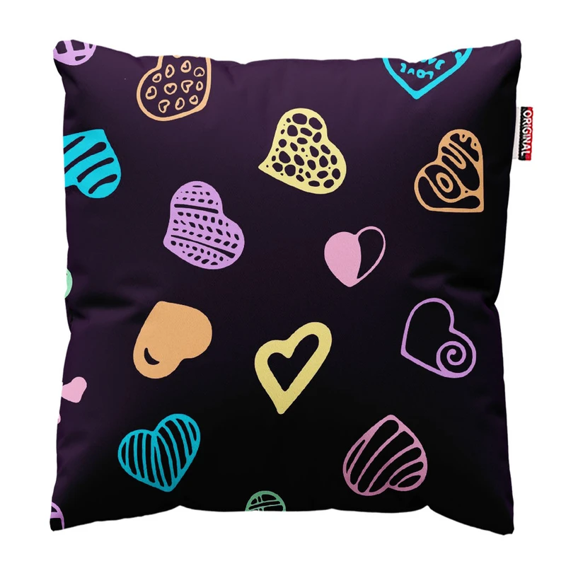 کوسن پاد آفرین طرح قلب کد 2476 سایز 30*30 سانتی متر