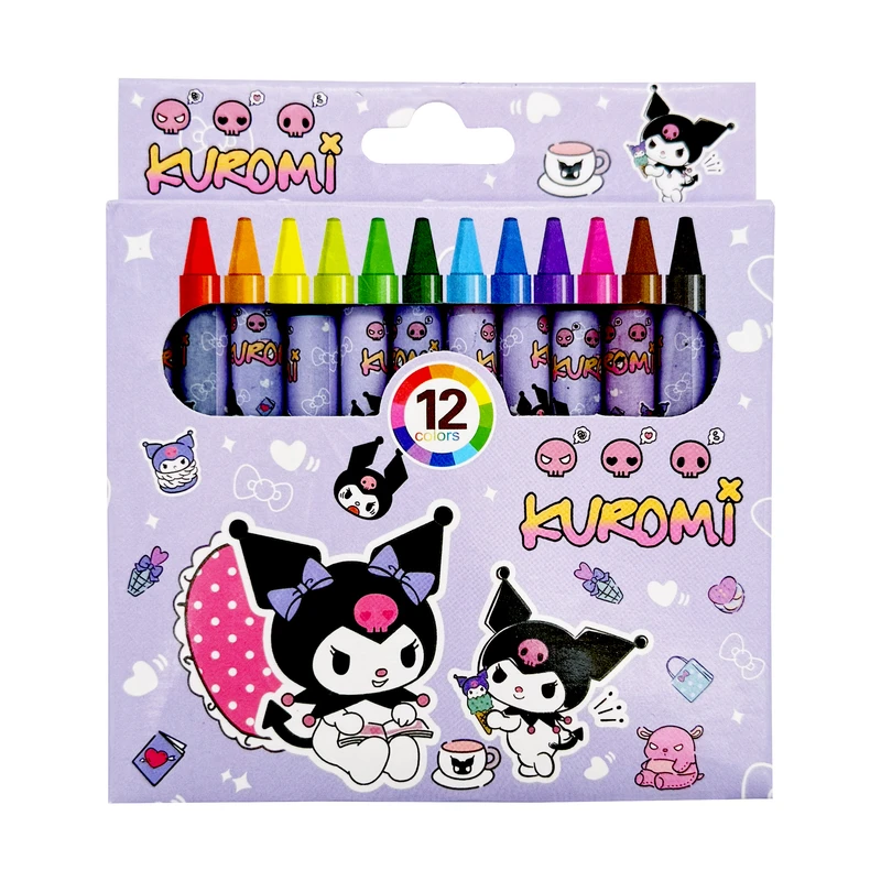 مداد شمعی 12 رنگ مدل کرومی کد YOYO-802