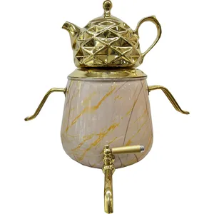 ست کتری و قوری مدل سنگی مرمری