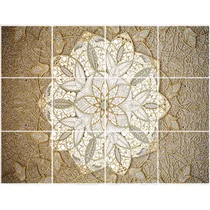 تایل سقفی آسمان مجازی طرح اسلیمی کد ST 6286-12 سایز 60x60 سانتی متر مجموعه 12 عددی