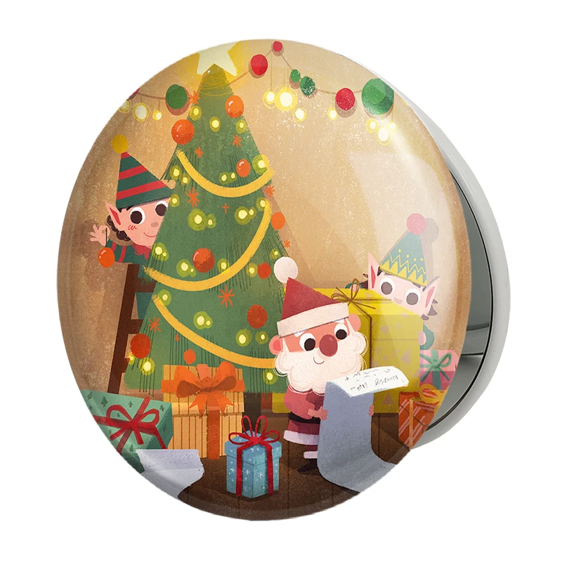 آینه جیبی خندالو طرح کریسمس Christmas مدل تاشو کد 22170 