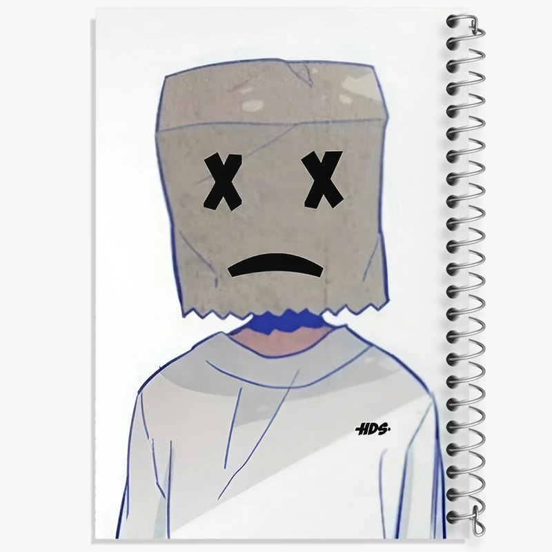 دفتر شطرنجی 50 برگ خندالو طرح صورت پاکتی کد N2890